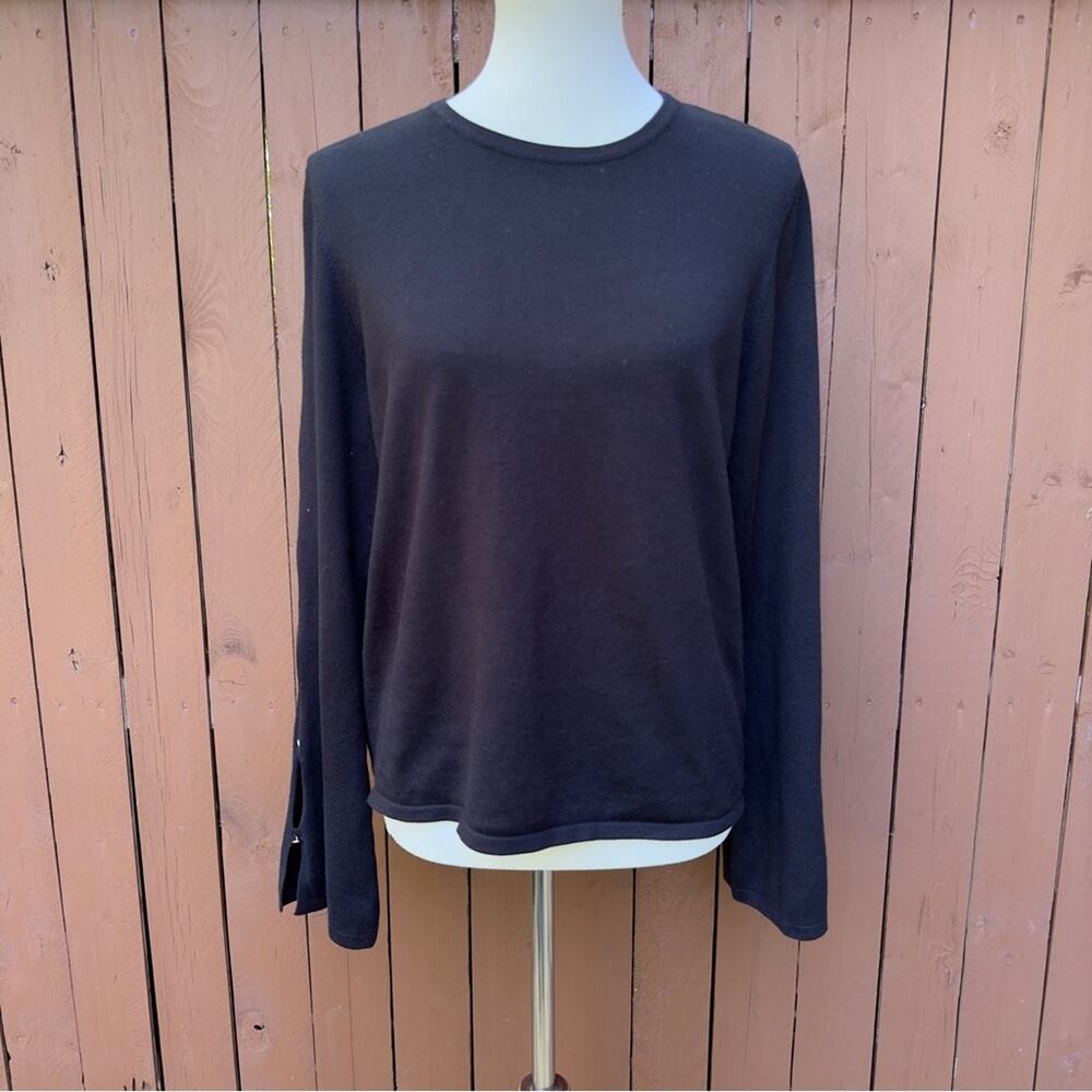 Faith & Zoe | NWT Size XL Black Sweater with Cutout Sleeves from Stitch Fix